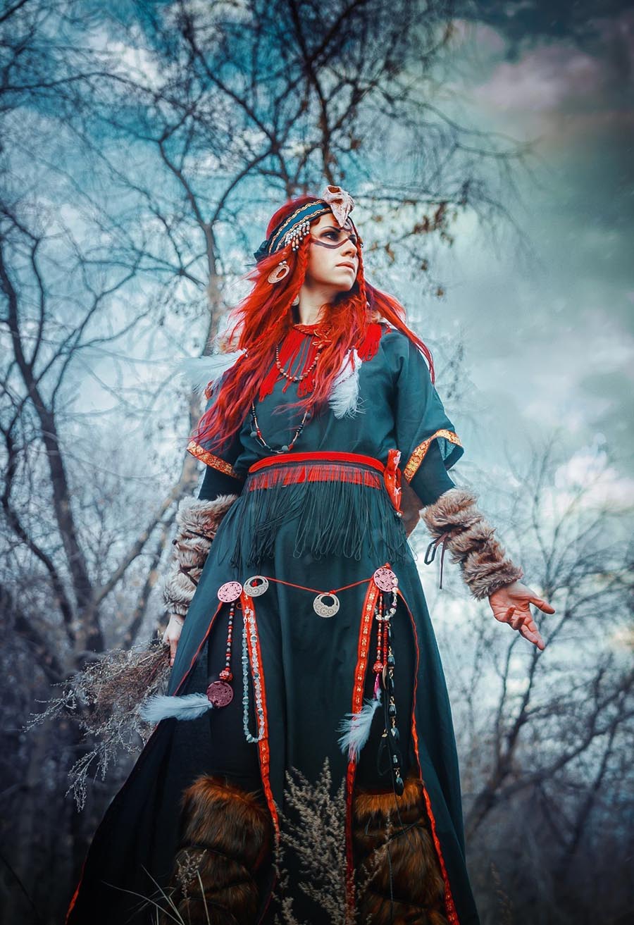 Girls in Slavic costumes underwear in Tiruchchirappalli